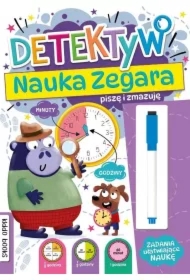 Piszę i zmazuję detektyw nauka zegara