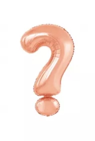 Balon foliowy znak ? różowe złoto