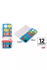 Farba akwarelowa z pędzelkiem 12 kolorów