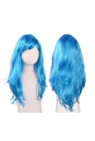 Peruka długowłosa niebieska