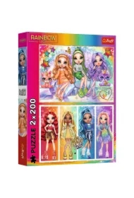 Puzzle 2x200 el. Tęczowe lalki