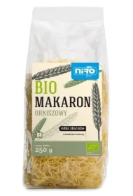 Makaron orkiszowy z kurkumą nitki złociste