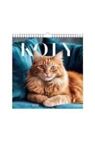 Kalendarz 2026 wieloplanszowy kwadrat Koty