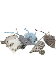 Zestaw myszek, dla kota, plusz/poliester, 8 cm, z kocimiętką