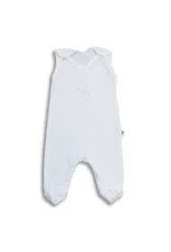 Retro, śpiochy z żabotem, białe, rozmiar 80