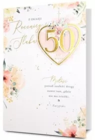 Karnet B6 Rocznica ślubu 50