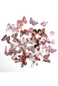 Połyskujące naklejki PET - Motyle wielokolorowe