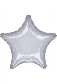 Balon foliowy metalik srebrny gwiazda luzem