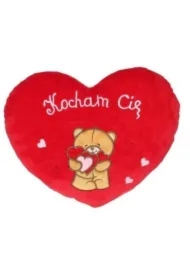 Poduszka Serce miś 15cm
