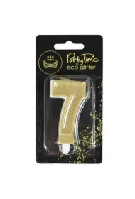 Świeczka 7 eko-brokat