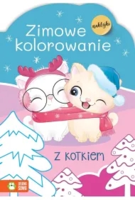 Zimowe kolorowanie z kotkiem