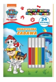 Psiastyczna zabawa. Psi Patrol. Numerkowe kolorowanki