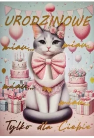 Karnet Urodziny Kotek 3K