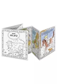 Książeczka harmonijka do kolorowania - Dzieciaki zwierzaki na wsi 5l+