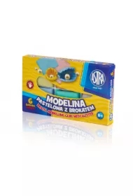 Modelina pastelowa z brokatem