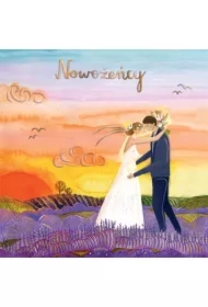 Karnet KW Ślub - Para w lawendzie