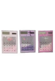 Kalkulator przezroczysty z płynnym brokatem MIX