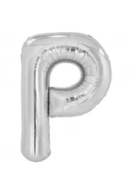 Balon foliowy litera P srebrna