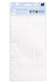 Bibułka do pakowania prezentów prezentów 50x70 cm biała