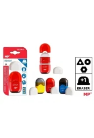 Temperówka podwójna z pojemnikiem i pokrywką MIX