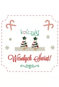 Kolczyki świąteczne na prezent Choinki