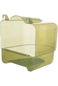 Pojemnik do kąpieli, 15x16x17 cm, niebieski/ przezroczysty