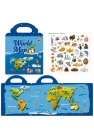 Książeczka z naklejkami mapa świata