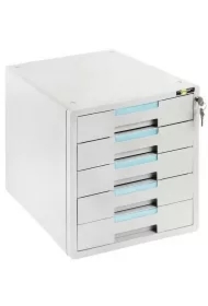 Szafka na dokumenty 5 szufl. szaro-nieb YELLOW ONE