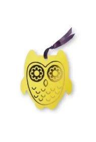 Zakładka do książek ze wstążką - Sowa żółta