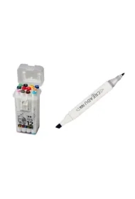 Zestaw Markerów Dwustronnych 12 Kolorów Credau