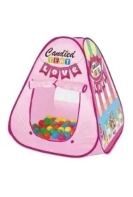 Namiot samorozkładający 77cm + 50 piłek różowy