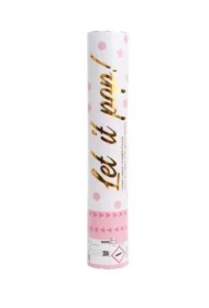 Armatka konfetti papier okrągły różowa