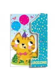 Karnet A5 Urodziny roczek - Kotek