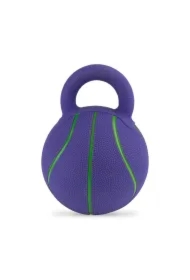 Zabawka, dla psa, piłka do koszykówki, winylowa, 16 cm, z rączką