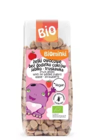 Żelki owocowe bez dodatku cukrów jabłko-truskawka bezglutenowe