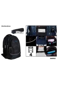 Plecak czterokomorowy 30x16x42cm + piórnik