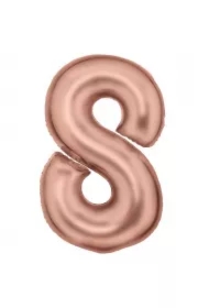 Balon foliowy cyfra 8 satynowa różowe złoto