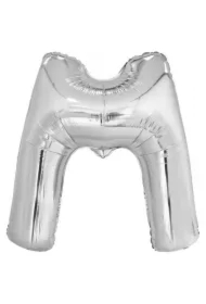 Balon foliowy litera M srebrna