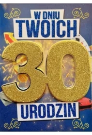 Karnet Urodziny 30 męskie