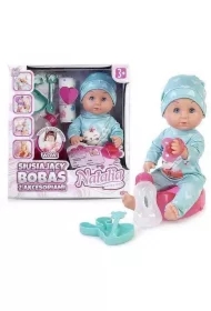 Lalka Natalia siusiający bobas z akcesoriami 30cm