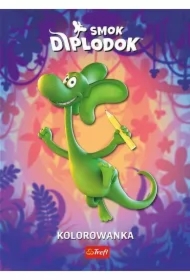 Smok Diplodok. Kolorowanka