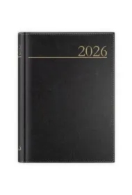 Kalendarz 2026 A5 dzienny Madrid czarny