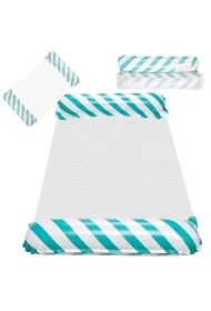 Materac dmuchany plażowy hamak wodny leżak fotel krzesło do pływania basenu niebieski