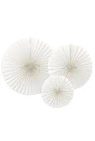 Rozety dekoracyjne złamana biel 3 szt