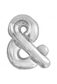 Balon foliowy znak & srebrny
