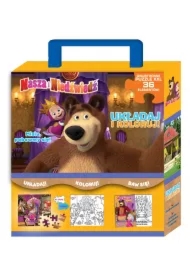 Masza i niedźwiedź. Układaj i koloruj. Misiu, pobawmy się!