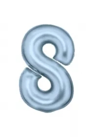Balon foliowy cyfra 8 pastelowa niebieska