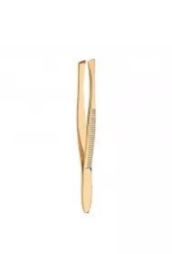 Pęseta kosmetyczna ukośna złota 1092