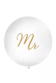 Balon Mr 1m biały