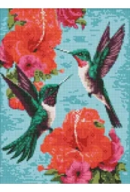 Diamentowa mozaika - Szmaragdowe kolibry